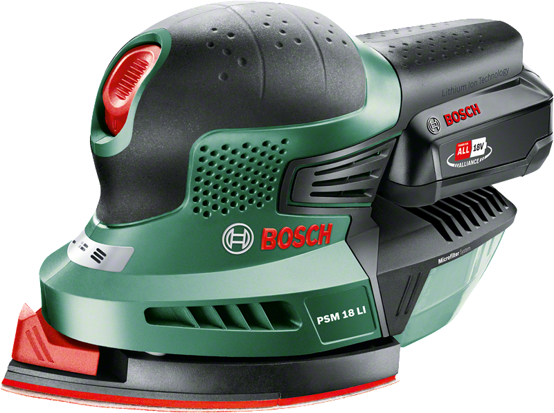 מלטשת רוטטת נטענת בוש BOSCH PSM 18V LI