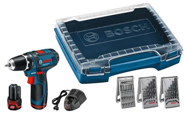 מברגה/ מקדחה ליתיום בוש BOSCH GSR 10.8V-LI  + אביזרים