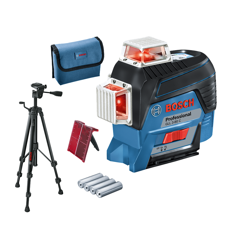 פלס לייזר GLL 3-80C + חצובה BS 150