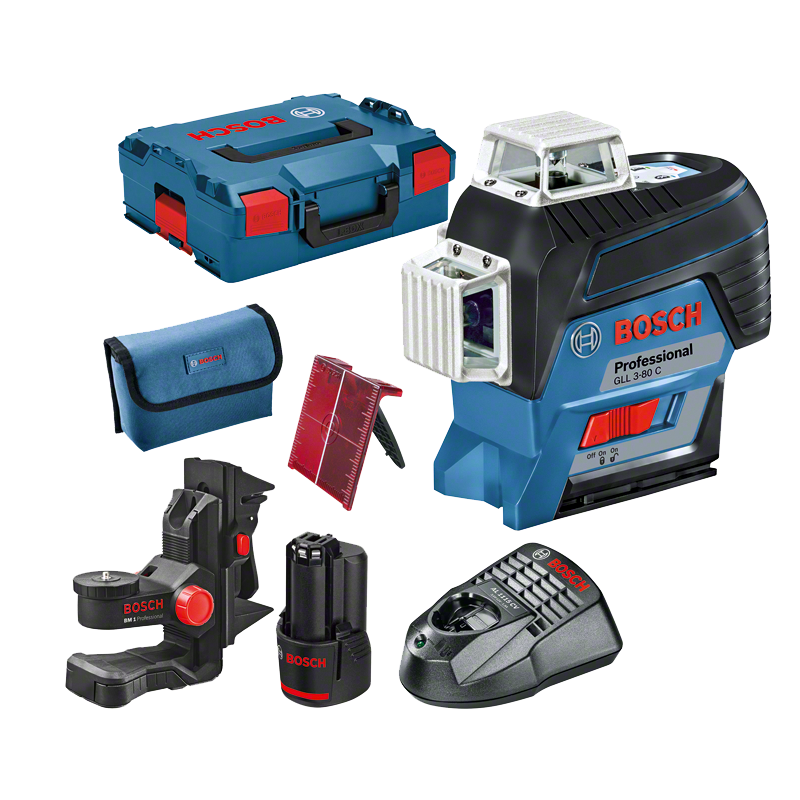 פלס לייזר GLL 3-80C + תושבת BM1