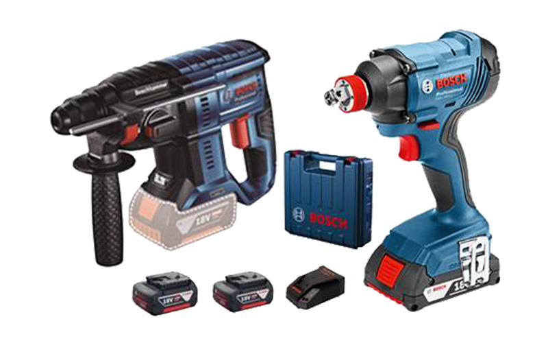 מפתח רטיטה בוש GDX 180-LI + פטישון בוש GBH 180-LI