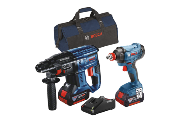 סט פטישון + מברגה/מפתחת רטיטה בוש 18V