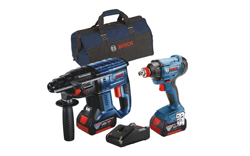 סט פטישון + מברגה/מפתחת רטיטה בוש 18V